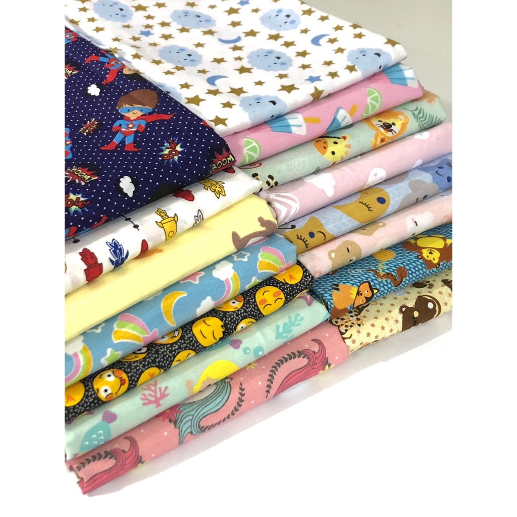 Tecido Tricoline Coleção Infantil 100% Algodão 0,50x1,50m em Oferta na Shopee