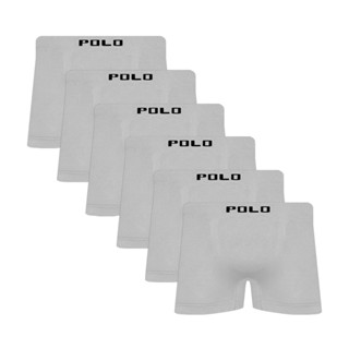 Kit 6 Cueca Box de Microfibra Polo Star Branco