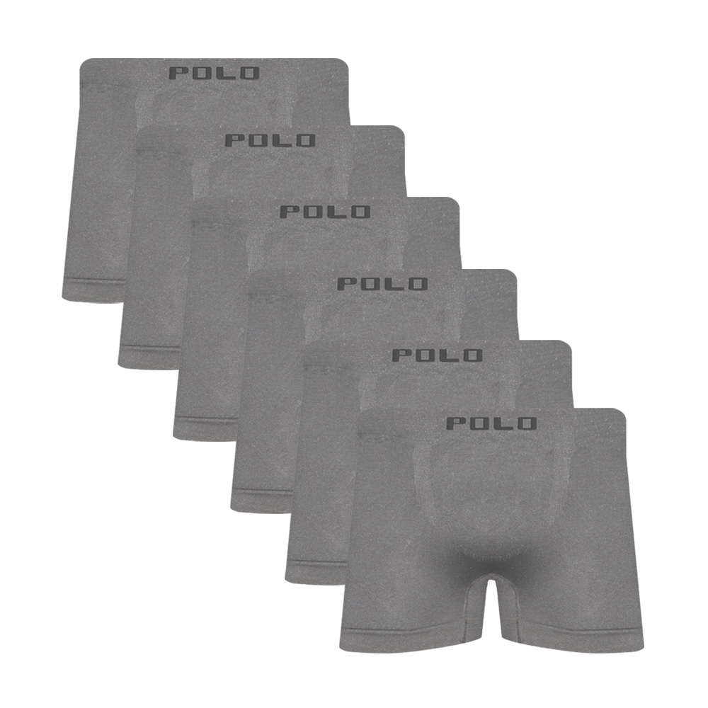 Kit 6 Cueca Box de Microfibra Polo Star Cinza em Oferta na Shopee