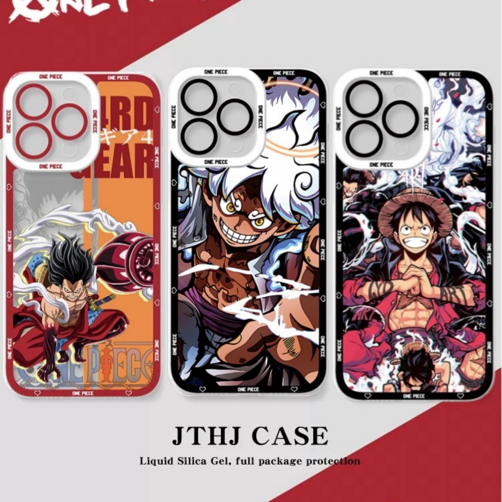 Caixa Para Redmi 9 10 9A 9C K40 Nota 8 7 11 10 Pro 10S 11S Anime À Prova De Choque TPU One Piece Luffy Zoro Fashion Clear Lens Proteção Da Lente Anti-Queda Do Telefone Shell