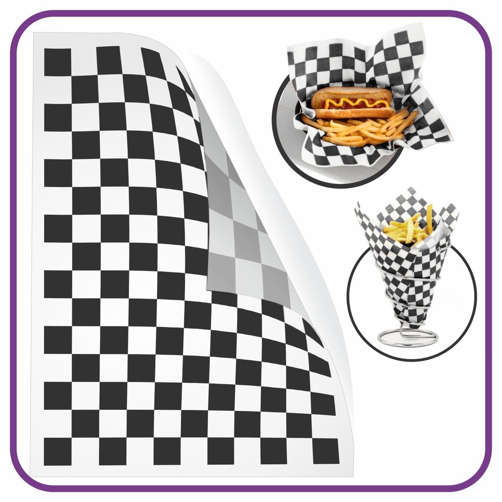 Papel Acoplado - Quadriculado Preto Xadrez - (500 Unidades) em Oferta na Shopee