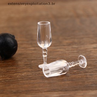EE Conjunto De Copos De 6 Peças Copo De Suco De Cálice Vidro Tinto Para Cozinha Dolls House .