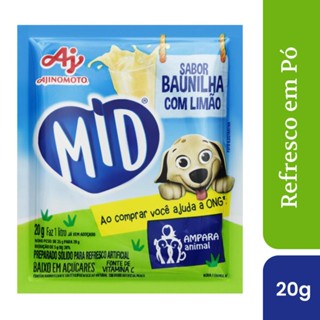 Refresco em pó mid® sabor baunilha com limão 20g
