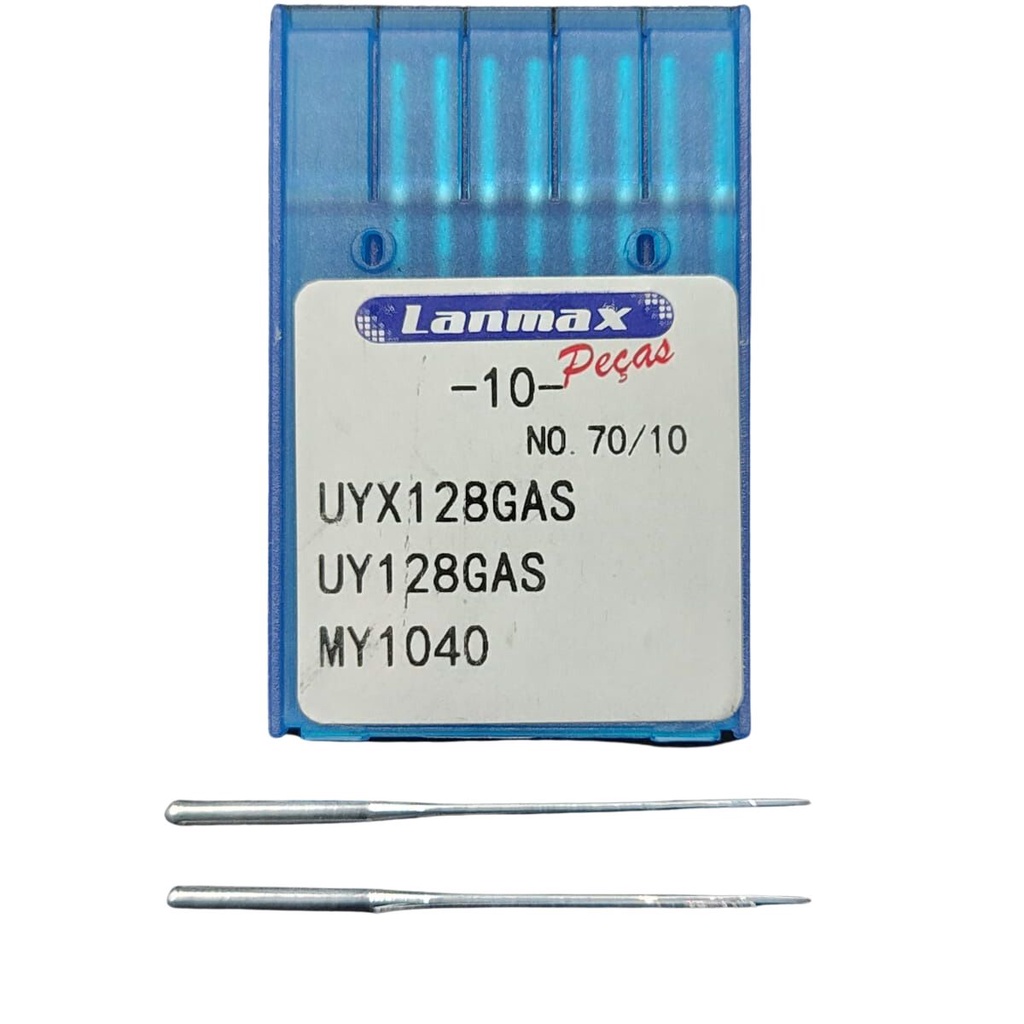 Agulha UYX128 para Máquina Galoneira, Fechadeira Plana, Braço, Cós - PCT C/ 10 - Numero 10