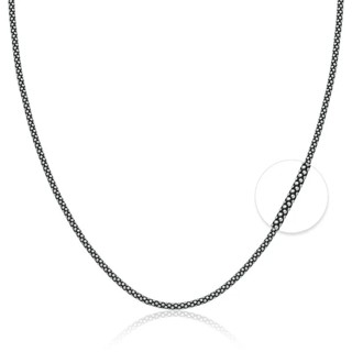 Corrente Pipoca envelhecida Bali 50cm Prata 925