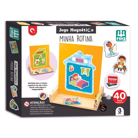 Jogo Minha Rotina 40 Peças Magnéticas 0466 - Nig em Oferta na Shopee
