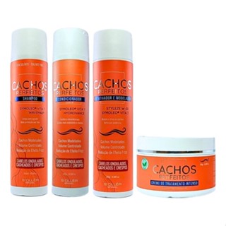 Kit Para Cachos Shampoo + Condicionador + Creme + Gel Ativador Soller