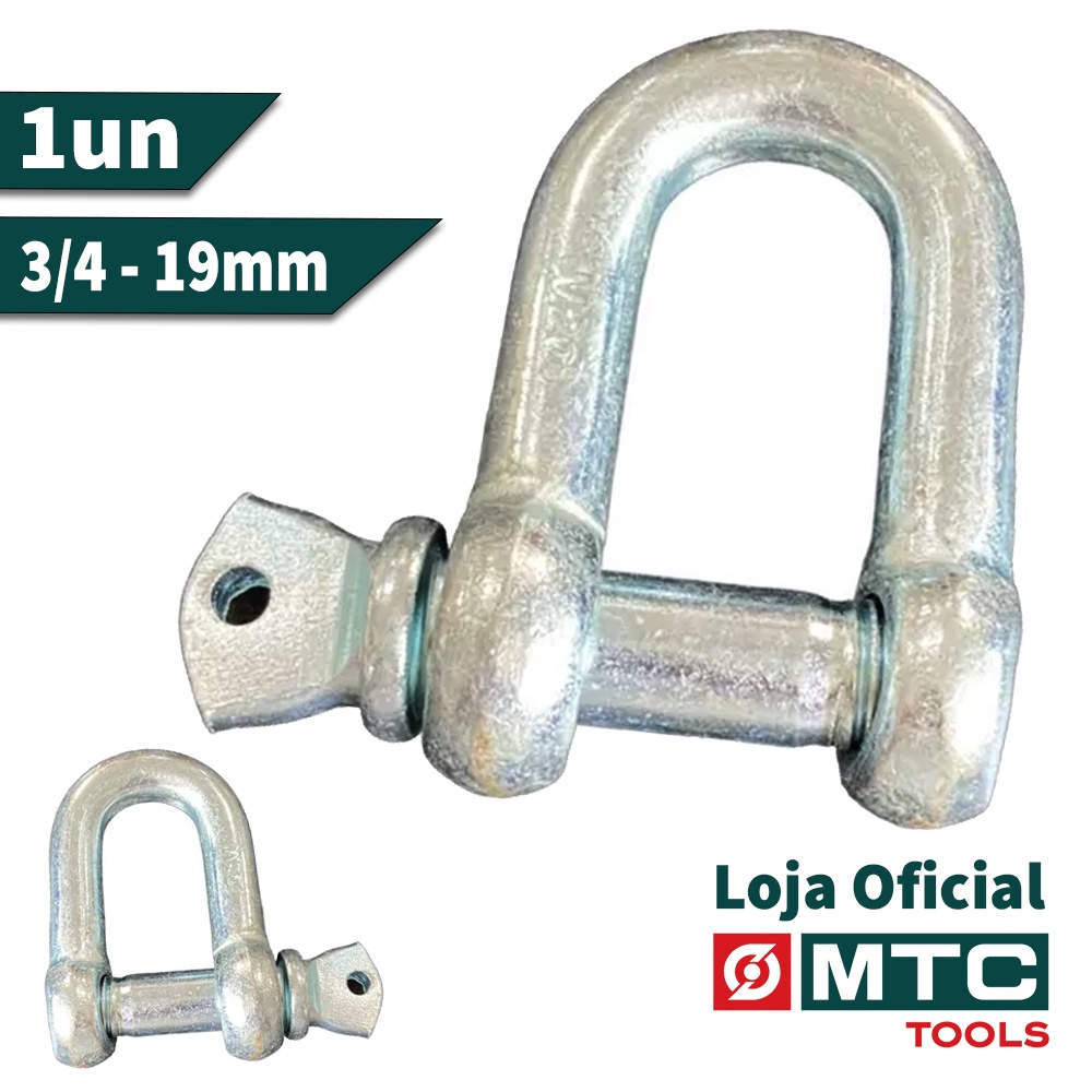 MANILHA RETA 3/4 (19MM) 4,5 JEEP / TROLLER / OFFROAD REBOQUE