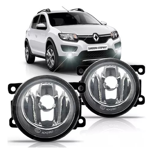 Par Farol De Milha Universal Sandero Stepway 2008 2009 2010 2011 2012