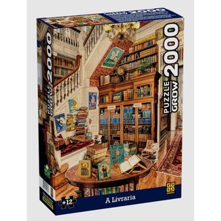 Quebra Cabeça A Livraria 2000 Peças - Grow em Oferta na Shopee