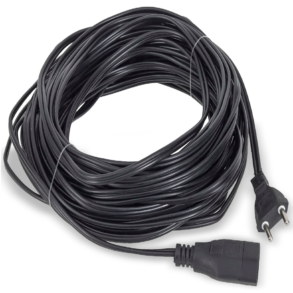 Extensão Prolongador Bipolar 2x2,5mm 20a 10m Preto Force Lin - Home Appliances