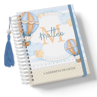 Caderneta de Vacinação Balão Aquarela Personalizada em Oferta na Shopee