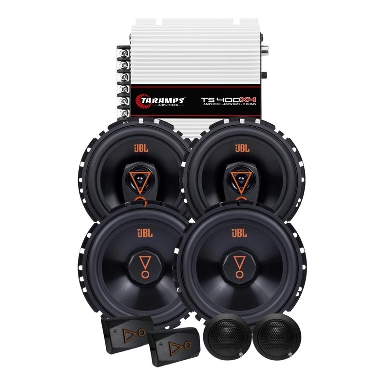 Kit 2 Vias 6  JBL 62VMS80 160W + Par Alto Falantes 6  Triaxiais JBL 6TRMS80 160W + Módulo TS400x4 em Oferta na Shopee