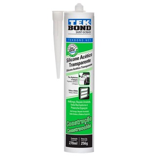 Silicone Acetico Transparente 270Ml Cura Acetica TekBond