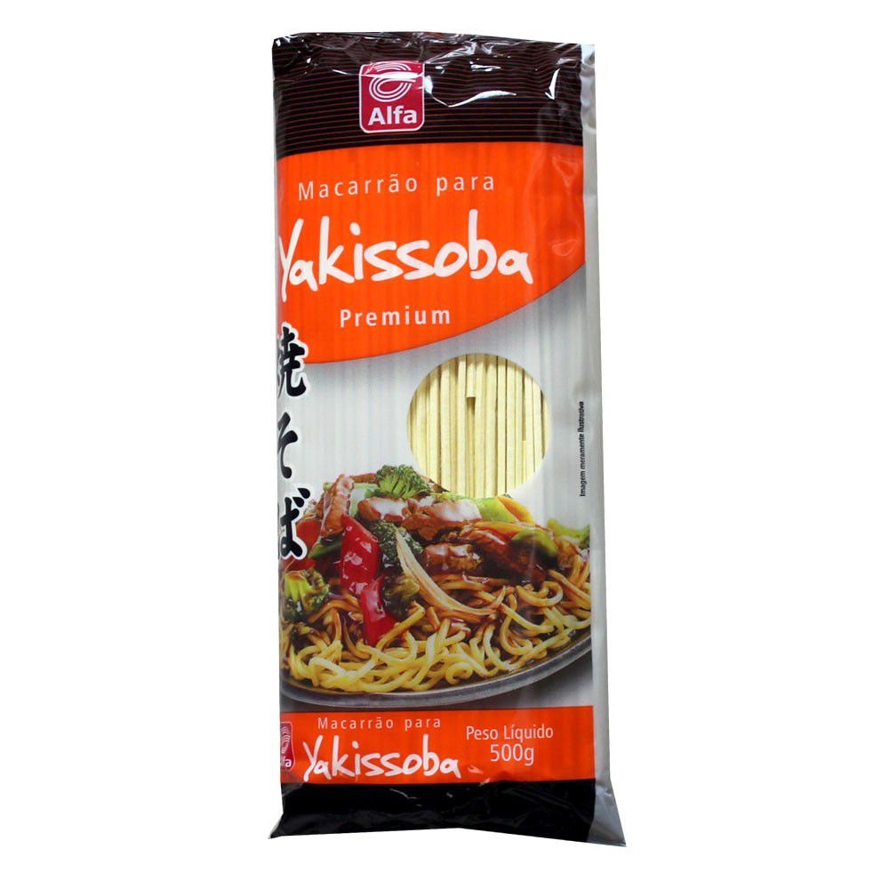 Macarrão Oriental Yakissoba Alfa 500g