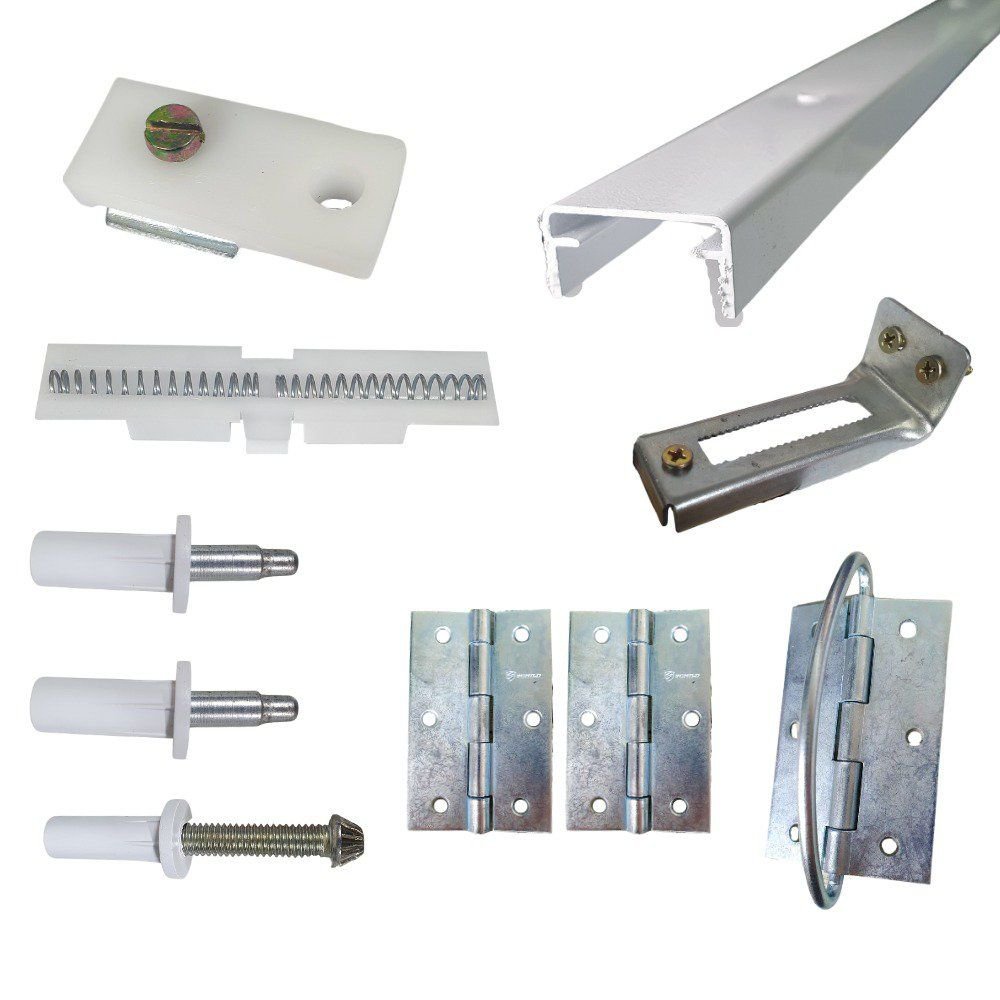 Kit Ferragens p/ Porta Camarão Com Dobradiça - 60 cm Branco - Alfer