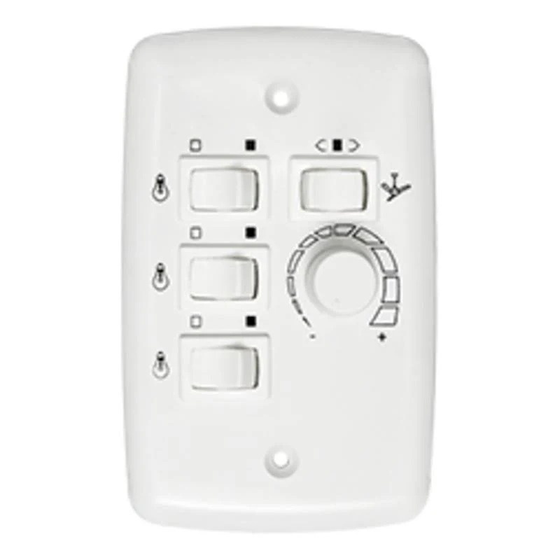 Dimmer rotativo de ventilador 4x2 3 interruptores trio sem capacitor