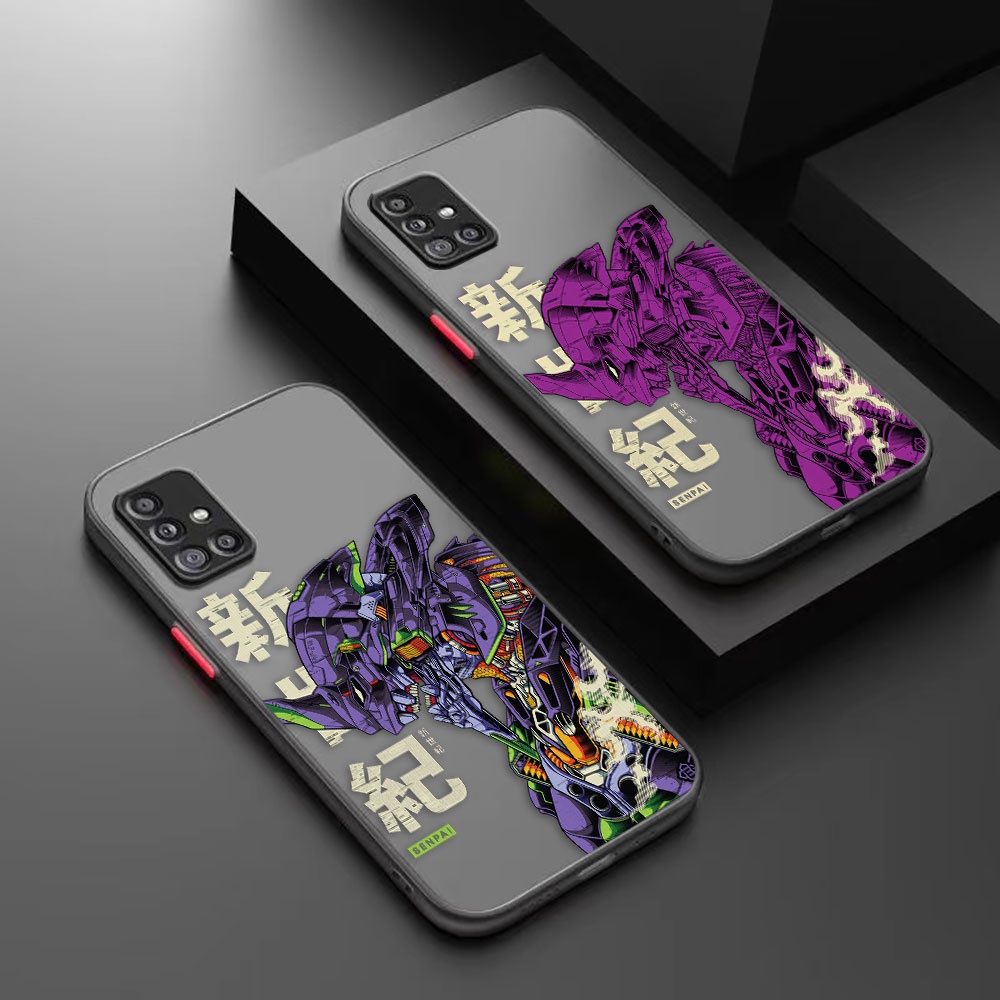 Capa De Celular Fosca Estampa De Anime Japonês Neon Genesis Evangelion S ENPAI Para Samsung Galaxy A73 A72 A71 A70 A53 A52 A51 A50 A42 A33 A32 A31 A30 A22 A21S A20S A12 A11 A10S A10 A03S A02S