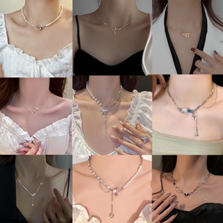 Colar De Luxo Zircon Butterfly Tassel Clavicle Chain for Lovely Girls