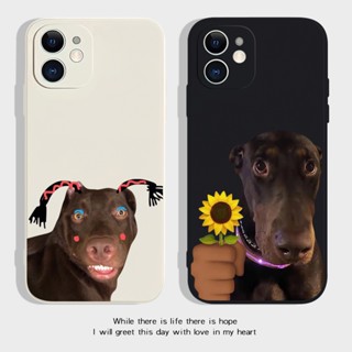 Engraçado Cachorro Preto IPhone 6 6S 11 7 8 Se 2020 X XR XS Plus 12 13 14 PRO mini MAX