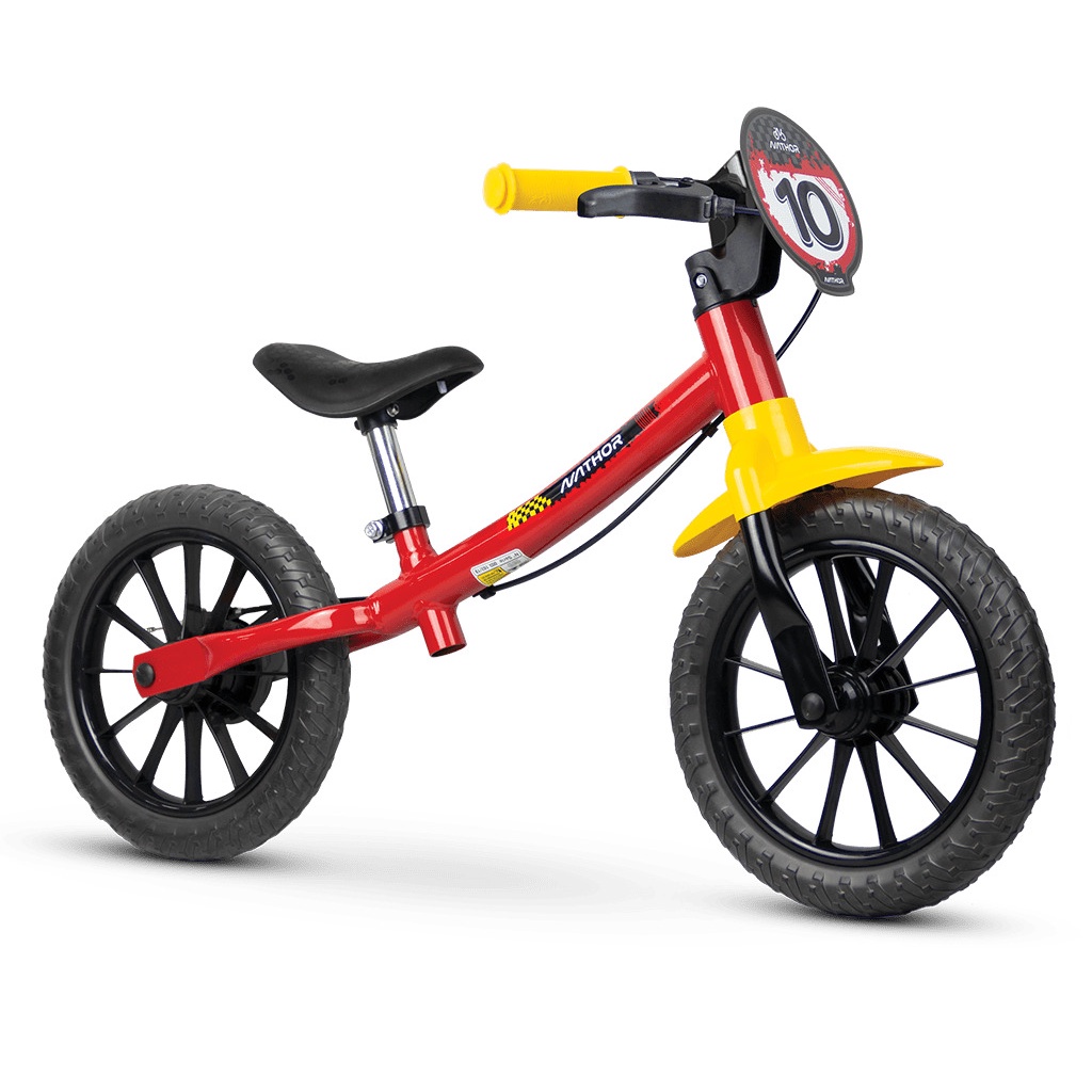 Bicicleta Infantil Equilíbrio Balance Bike Fast Vermelho Nathor