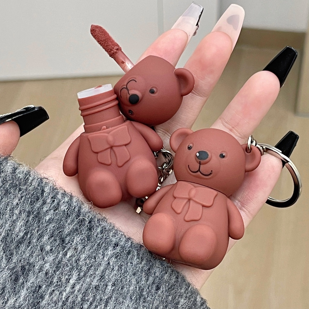 Chaveiro De 6 Cores Lama Labial De Urso/Brilho Fosco natural Para Melhorar A Cor