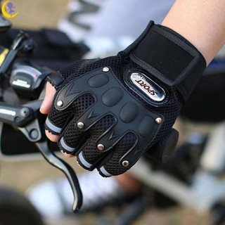 Luvas de meio dedo para ciclismo ao ar livre homens táticas de verão esporte fino antiderrapante resistente ao desgaste moto luvas CRT