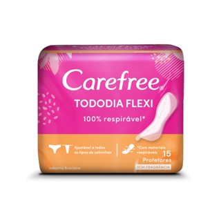 Carefree Protetor Diário Todo Dia Flexi Sem Fragrância 15 Unidades