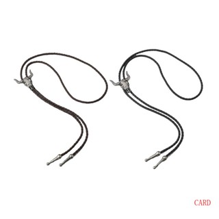 CARD Touro Longhorn Bolo Gravata Cowboy Nativos Ocidental