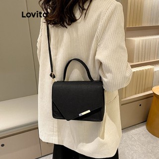 Lovito Bolsas Casuais Lisas Quadradas Para Mulheres LNA13024 (Branco/Azul/Preto)