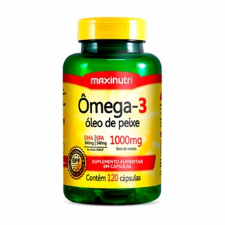 Omega 3 Óleo de Peixe 120 Capsulas 1000mg Maxinutri
