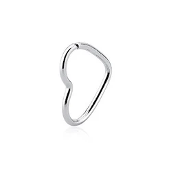 Piercing de prata 925 para nariz ou helix - Formato de coração