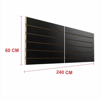Painel canaletado preto altura 60cm x 240cm E-Nichos