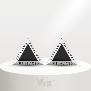Brincos Pretos Masculinos De Aço Inoxidável Vnox , Todos Os Triangulares Leves De Símbolo Viking , Jóias em Oferta na Shopee