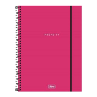 Caderno capa plástica universitário 10x1 160 folhas Neon Pink Tilibra