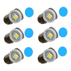 Kit 6 Lampada ( 75 ) Led Azul Soquete Latao Painel Fusca