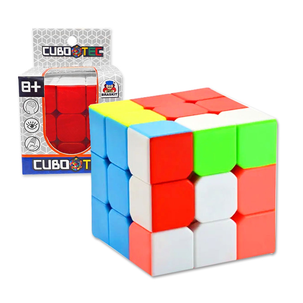 Cubo Mágico Profissional 3x3x3 Colorido Original Cubotec Magic Cube Giro Rápido 3002 - Braskit em Oferta na Shopee
