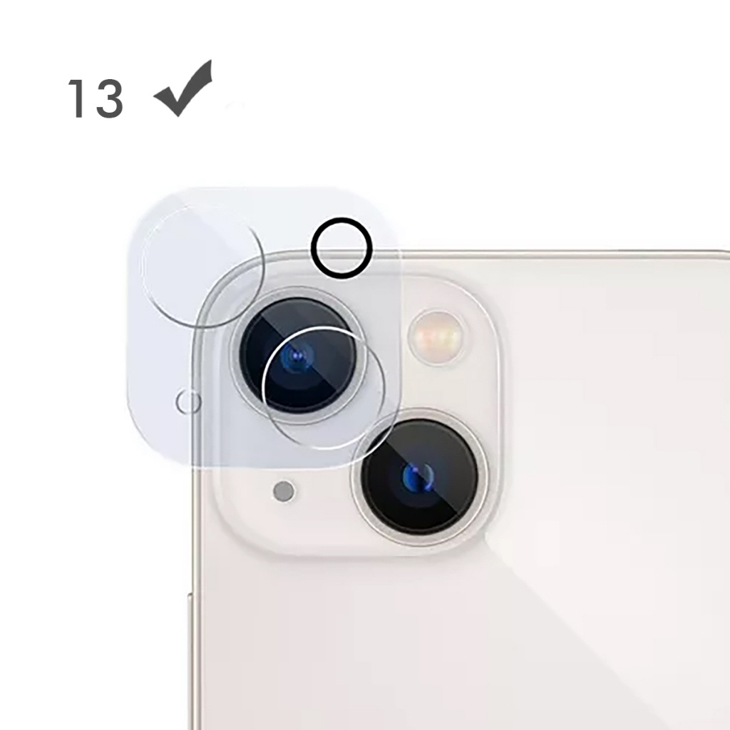 Película Protetora de Vidro para Lente de Câmera Traseira do iPhone 13