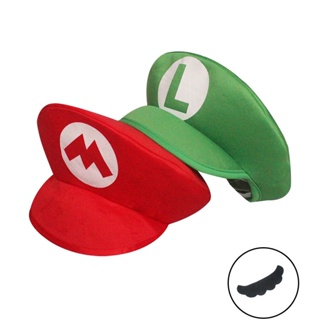 Super Mario Brothers Hat Beard Cosplay Role Playing Props Birthday Party Decoration em Oferta na Shopee