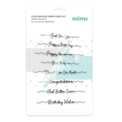 Carimbo para Relevo - Cumprimentos - Mimo - 11 x 16 cm