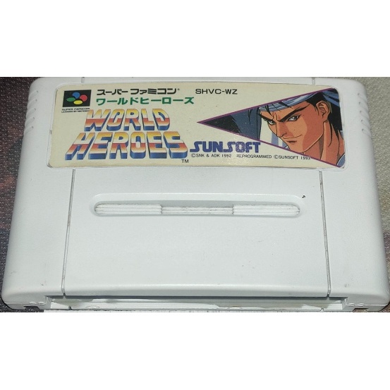 Jogo World Heroes Snes Funcionando 100%, Cartucho, Fita Game, Super Nintendo