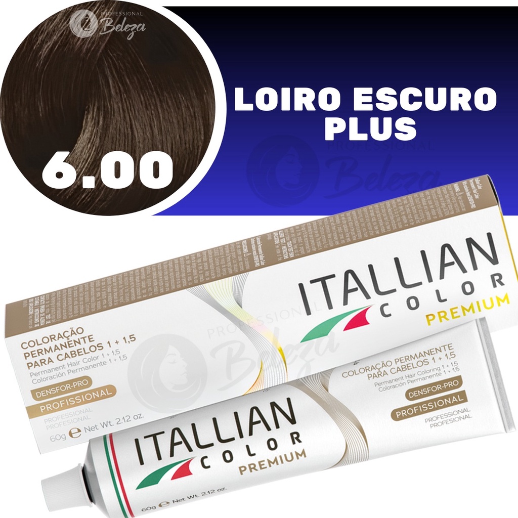 Coloração 6.00 Louro Escuro Plus Itallian Color 60g - Beauty