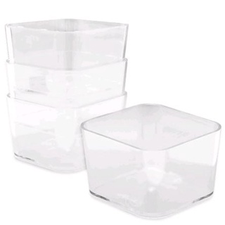 Porta Objetos Pequeno Cristal 4 Peças em Oferta na Shopee