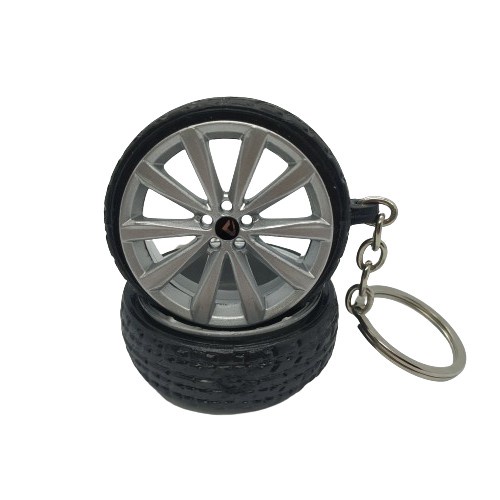 Chaveiro de Roda Miniatura Misty Jetta com Pneu de Borracha