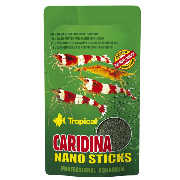 RAÇÃO CARIDINA NANO STICKS - SACHET 10G  -  TROPICAL