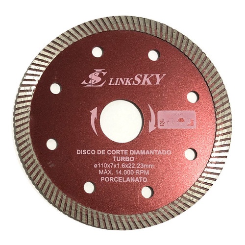 Disco Turbo Porcelanato  Para Esmerilhadeira Furo 22mm em Oferta na Shopee