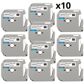Kit 10 Fita Rotuladora Compatível Rotulador Brother Mk-231 M-k231 Mk231 Branca em Oferta na Shopee