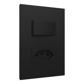 Conjunto Interruptor Simples + Tomada 10A 4x2 Recta BLux em Oferta na Shopee