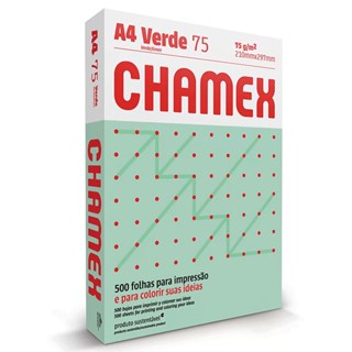 Papel sulfite A4 verde 210x297 com 500 fls Colors Chamex