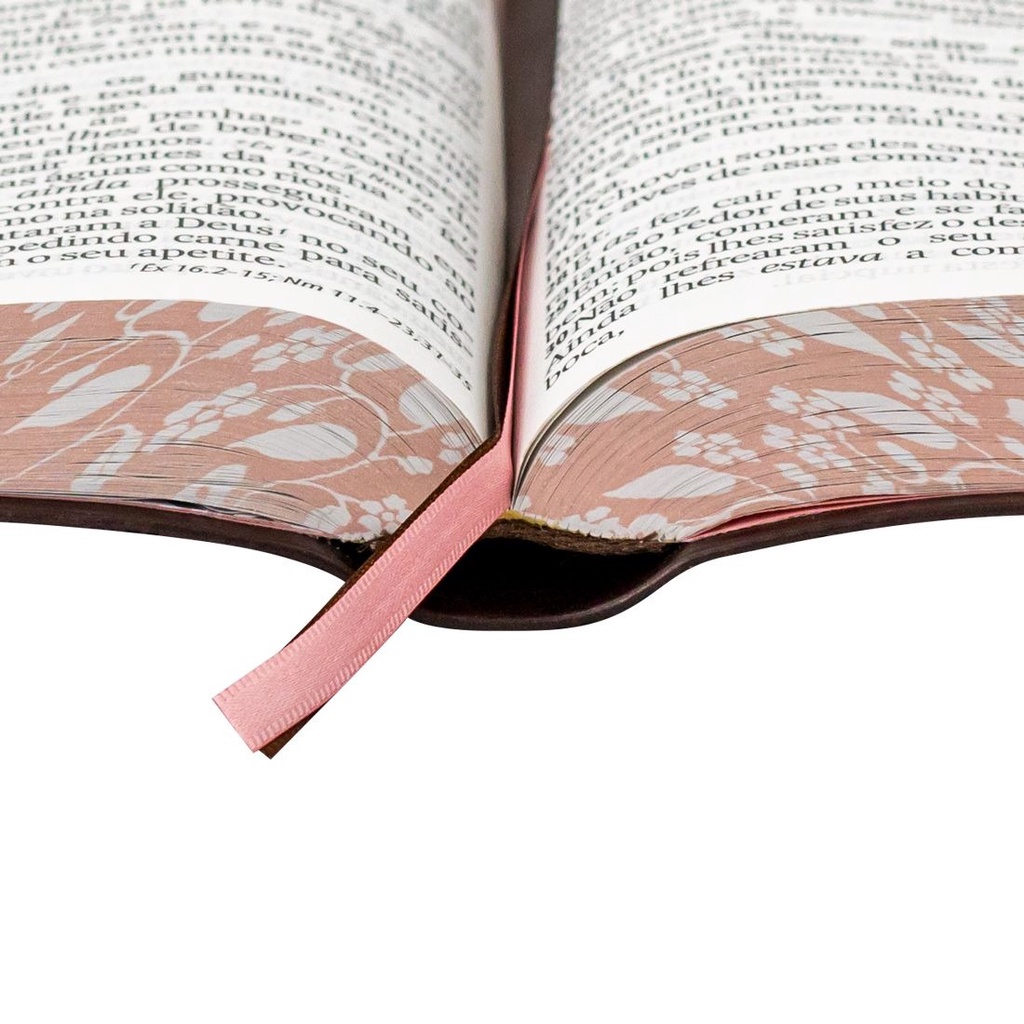Detalhes do Bíblia Sagrada ARC | Letra Supergigante | Índice | Rosa e Marrom